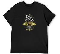 Lord of The Drinks One Beer to Rule Them Unisex Tees Men's T Shirt Black 3XL