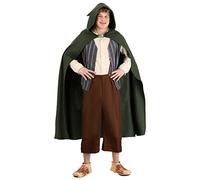Lord of The Rings Adult Samwise Outfit Mens, Multicolored Medieval Adventurer Halloween Fancy Dress Costume Large Green