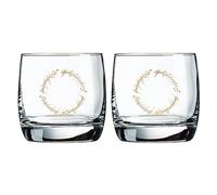 Lord of The Rings Fellowship of The Ring Whiskey Glasses The One Ring Gold Cocktail Glass 2 Pack 10 Oz
