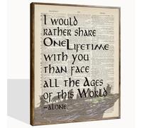 Lord of The Rings Gifts, Framed LOTR Poster, Lord of The Rings Decor, LOTR Canvas Wall Art Decor, Lord of the Rings Poster, I Would Rather Share One Lifetime - Arwen, Lord of The Rings Birthday