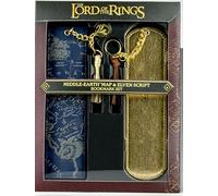 Lord of The Rings Middle-Earth Map and Elven Script Bookmark Set by The Noble Collection