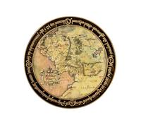 Lord of the Rings Middle Earth Map Deluxe Coin - Officially Licensed Collectible with Detailed Design, Display Piece, Great Gift for LOTR Fans