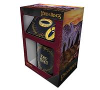 Lord Of The Rings Mug Coaster And Keychain Set Black/yellow (One Size)