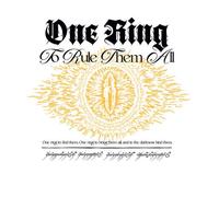 Lord Of The Rings One Ring Unisex T-Shirt - White - 5XL