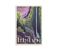 Lord of The Rings Retro Travel Poster Ithilien Poster Cool Artworks Painting Wall Art Canvas Prints Hanging Picture Posters 12x18inch(30x45cm)
