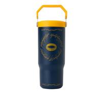 Lord of the Rings (Ring Inscription) 30oz/850ml Pitcher with Straw and Lid, Double-Walled Stainless Steel Body, Keeps Your Drink Cool, Screw Lid with PE Straw, BPA-Free, One Size