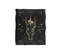 Lord of The Rings Sauron Runes Silky Touch Super Soft Throw Blanket 152 X 127 cm Warner Bros. White One Size