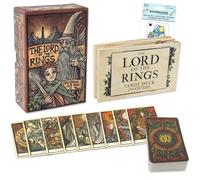 Lord of The Rings Tarot Card Gift Set - Bundle with Lord of The Rings Tarot Deck and Guidebook Plus Phone Decals | Lord of The Rings Gifts for Women, Men