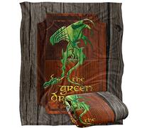 LORD OF THE RINGS The Blanket, 152 x 127 cm Green Dragon Inn Sign Silky Touch Super Soft Throw Blanket