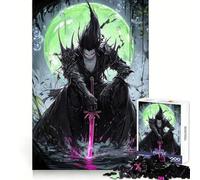 Lord Samurai Green Moonlight Puzzles for Teenagers 1000 Pieces Logic Build Anxiety Relief Fun Challenge Art Display (50x75cm)