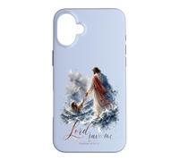 Lord Save Me Matthew 14 Christian Faith Design Case for iPhone 16 Plus