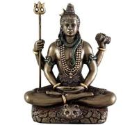 Lord Shiv ji Idol as Gifts for Decoration and Temple Decoration I Home Temple Decoration Items I Resin god Idols for car Dashboard I Shiva Statue Decorative Showpiece - 8.7 cm (Polyresin, Gold)