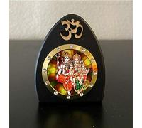 Lord Shiv Parvati Ganesha Idol Statue Wooden Frame for Car Dashboard Home Office Temple Mandir Hinduism