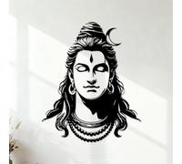 Lord Shiva Art mahashivratri Special mahakal har har mahadev Silhouette Tattoo Download Wall Stickers Paster Paper 41x49.6cm Car Body Decoration Black