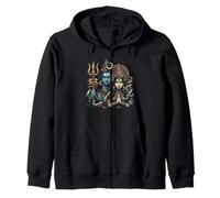 Lord Shiva Durga Hindu God Mahadeva Goddess Goddess Parvati Zip Hoodie