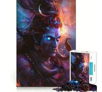 Lord Shiva Fantasy Jigsaw Puzzles 1000 Pieces for Teenagers Memory Fit Firm Edge Home Play Wall Display (50x75cm)