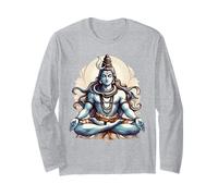 Lord Shiva Meditation Deity Hindu Mythology Religious Long Sleeve T-Shirt