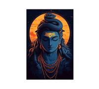 Lord Shiva Poster Hindu Wall Art Meditation on God Artwork Spiritual Home Decoration Unframe-style 12x18inch(30x45cm)