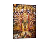 Lord Vishnu Hinduism Poster Indian Gods Religious Ritual Culture Artworks Canvas Aesthetic For Room Wall Art Modern Decor 16x24inch(40x60cm)