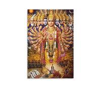 Lord Vishnu Hinduism Poster Indian Gods Religious Ritual Culture Decorative Canvas Wall Art Living Room Bedroom Painting 16x24inch(40x60cm)