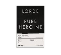 Lorde - Pure Heroine - Album Art Poster - Home Decor - Wall Art - Tracklist - Unframed Poster Decorative Painting Canvas Wall Posters And Art Picture Print Modern Family Bedroom Decor Posters 12x18inc