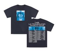 Lorde Ultrasound World Tour 2025 T-Shirt Crewneck Short Sleeve Cotton Tee Men Women Streetwear Tops (Navy,M)