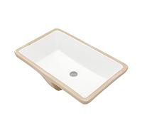 Lordear Undermount Bathroom Sink 21x13 Inch Bathroom Vanity Sinks Undermount Rectangle White Porcelain Ceramic Bathroom Under Counter Lavatory Basin with Overflow