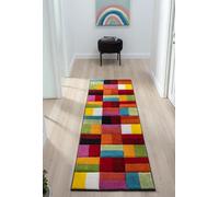 - LordOfRugs - SPECTRUM ABSTRACT MODERN QUALITY HAND CARVED SOFT MULTI COLOURS HALL RUNNER & RUG 66 X 230 CM Largo Multi
