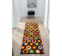 - LordOfRugs - SPECTRUM ABSTRACT MODERN QUALITY HAND CARVED SOFT MULTI COLOURS HALL RUNNER & RUG 66 X 230 CM Marco Multi