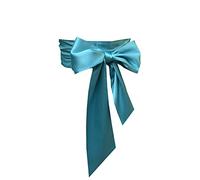 LORDRIE Women Satin Sash Belts For Bridal Bridesmaid Dresses Girls Waist Belts For Special Occasion, Tiffany, Medium