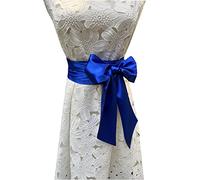 LORDRIE Women Satin Sash Belts For Bridal Bridesmaid Dresses Girls Waist Belts For Special Occasion, Royal Blue, Medium