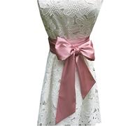 LORDRIE Women Satin Sash Belts For Bridal Bridesmaid Dresses Girls Waist Belts For Special Occasion, Dusty Pink, Medium