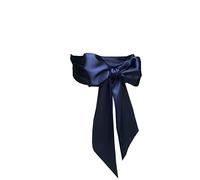 LORDRIE Women Satin Sash Belts For Bridal Bridesmaid Dresses Girls Waist Belts For Special Occasion, Navy, Medium