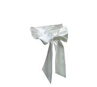 LORDRIE Women Satin Sash Belts For Bridal Bridesmaid Dresses Girls Waist Belts For Special Occasion, Ivory, Medium
