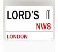 Lords Cricket Metal Sign London Street Road Man Cave Gift Memorabilia Plaque Street Sign 8X12 Inches
