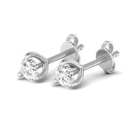 Lords Jewels Certified Round Diamond Stud Earrings In 9K Gold | Diamond Jewellery For Girls | Women Earrings | Earrings For Girls | Gifts For Wife (0.10 Carat, White Gold)