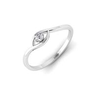 LORDS JEWELS Endless Love Diamond Solitaire Ring | 0.04 ct Diamond Ring | 9k White Gold Diamond Ring | Engagement Rings | Wedding Rings | Love Rings | Birthday Gift For Her