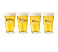 LORD'S ROCKS Coors Light Beer Glasses 16oz Pint Glass - Set of 4 Authentically Licensed Compatible