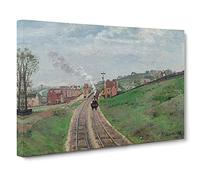 Lordship Lane Dulwich By Camille Pissarro Canvas Print | Gallery Wrapped 30mm Frame Wall Art | 30x20 inches | Ready to Hang | Impressionist Picture | Living Room Bedroom Lounge Office