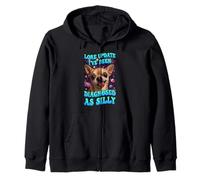 Lore Update I've Been Diagnosed As Silly Chihuahua Funny Dog Zip Hoodie