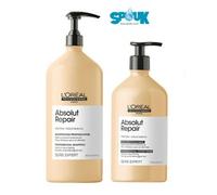 L'OREAL Absolut Repair Gold Quinoa Shampoo 1500ml, Conditioner 750ml + Pumps