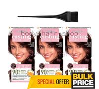 L'Oreal Casting Natural Gloss 323 Chocolate Dark Brown Warm Hair Color 3-Pack