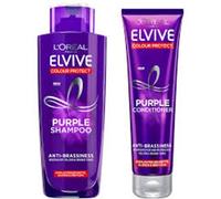 L'Oréal Paris Elvive Colour Protect Anti-Brassiness Purple Shampoo and Conditioner Set - Exclusive