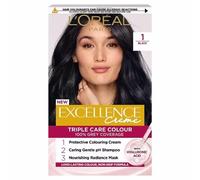 L'Oréal Paris Excellence Crème Permanent Hair Dye (Various Shades) - 1 Natural Darkest Black