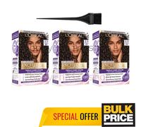 L'Oreal Excellence 3.11 Ultra Ash Dark Brown Anti-Brass Hair Color Cream 3-Pack