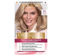 L'Oreal Excellence 9.1 Natural Light Ash Blonde Hair Dye - 1 Kit