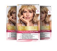 L'Oréal Excellence Creme 8 Natural Blonde Hair Dye, Pack Of 3