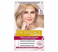 L'Oréal Paris Excellence Crème Permanent Hair Dye (Various Shades) - 9.1 Natural Light Ash Blonde