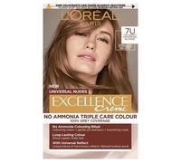 L'Oréal Excellence Nudes 7U Universal Blonde: 100% Grey Coverage, Complexion Flattering for All Hair Types. Achieve a natural-looking universal blonde with a subtle, universal reflect that enhances.