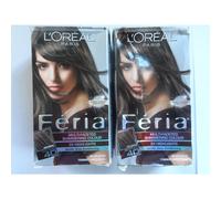 L'Oreal Feria Multi-Faceted Shimmering Colour, 40 Deeply Brown, 1 ea (Pack of 4)